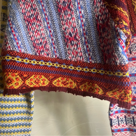 Rag & Bone Women’s  Distressed Hollis Fair-Isle High-Neck Wool BLD Sweater|Sz:S - Picture 14 of 16